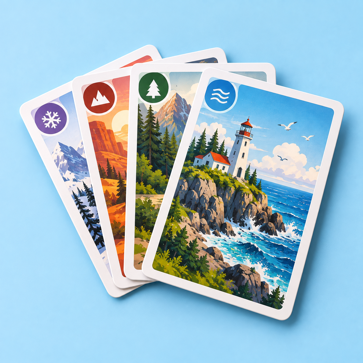 Fully custom printed game cards